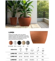 BOSTANN DEKORATİF SAKSI - LUMEN 130 - 35 LİTRE (Kahverengi)
