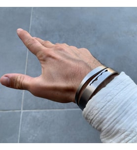 Çelik Bileklik Premium 316L 2 Li (Gümüş Gri)