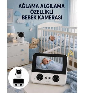 Gece Görüşlü Güvenli Bebek Monitörü 720p Hd Görüntü Yeni Nesil