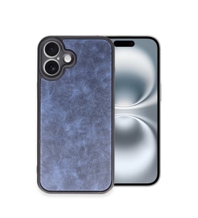 Iphone 16 Kılıf Aras Deri Kapak - Lacivert