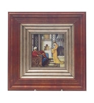 Osman Hamdi Bey Kahve Ocağı 2 Boyutlu Ahşap Tablo