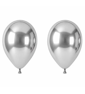 Gümüş Renk Lateks krom Balon (45 cm) - 2 Adet