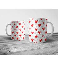 Pixxa Kalp Emoji Sevgili Valentine Kupa Bardak Model 2