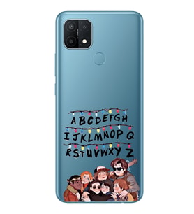 Oppo A15 / A15S Uyumlu Stranger Things Desenli Şeffaf Telefon Kılıfı
