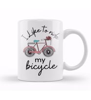I Love My Husband Couple Bicycle Kupa Bardak Porselen