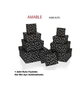 GIPTA AMABLE KARE HEDİYE KUTUSU BX0448 G N0:5 210x210x105mm - TEKLİ