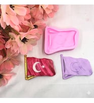 Türk Bayrağı Silikon Kalıp 7.5x6x1 Cm