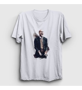 Presmono Unisex Beyaz Soccer Futbol Josep Pep Guardiola T-Shirt 340313tt