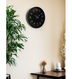 36 Cm Siyah Arapça Rakamlı Duvar Saati (Standart)