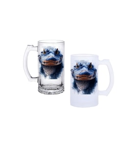 Ghostbastır Design Timsah Kulplu Bira Bardağı Buzlu veya Şeffaf Seçenekli 0231