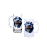 Ghostbastır Design Timsah Kulplu Bira Bardağı Buzlu veya Şeffaf Seçenekli 0231