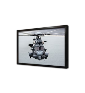 Savaş Helikopteri Çerçeveli Mdf Tablo