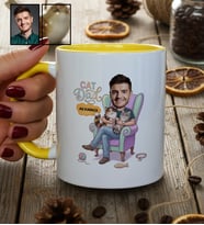 Kişiye Özel Karikatürlü Cat Dad Kedi Babası Kupa Bardak Babalar Günü Hediyesi