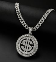 Hip Hop Iced Out Dönebilen Dolar Pendant Küba Zincir Kolye Ucu Charm