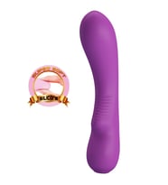 12 Fonksiyonlu USB Şarjlı Yumuşak Silikon Vibratör - Elsa (Mor)