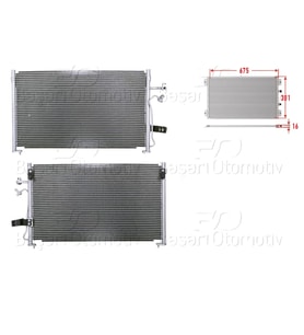 Klima Radyatörü 675x381x16 - 96409127 Wisco - Chevrolet Evanda 03 Ve Sonrası Uyumlu