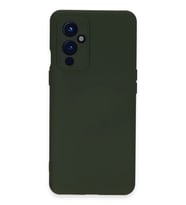 Newface One Plus 9 Kılıf Nano içi Kadife Silikon - Koyu Yeşil