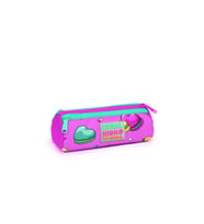 Coral High Kids Açık Pembe Makaron Desenli Üç Bölmeli Kalem Çantası 22301