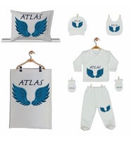 Pia Baby Gl 2204 İsme Özel Yastık Battaniye Zıbın Set