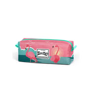 Coral High Su Yeşili Mercan Flamingo Desenli Kalem Çantası 22381