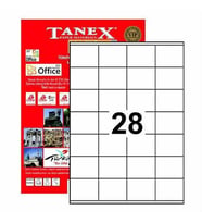 Tanex TW-2028 - 52,50x41 mm Laser Etiket 100 Adet Ücretsiz Kargo