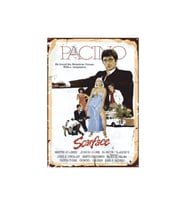 Scarface Retro Ahşap Tablo - Al Pacino Poster Tasarımı