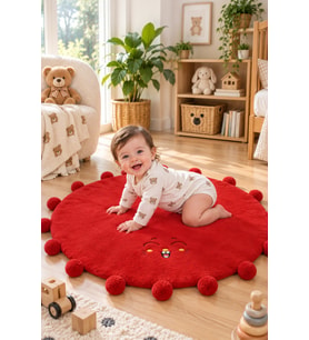 80 Cm Bebek Oyun Halısı (Kırmızı)