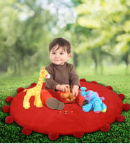 80 Cm Bebek Oyun Halısı (Kırmızı)