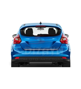 Ford Focus Uyumlu 3 Hatchback Krom Bagaj Alt Çıtası 2011-2014 (Karışık)