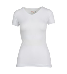 Looksense Bsm Kadın Modal V Yaka Kısa Kol Body 46543 (Beyaz)