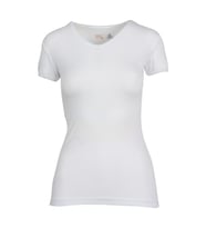 Looksense Bsm Kadın Modal V Yaka Kısa Kol Body 46543 (Beyaz)