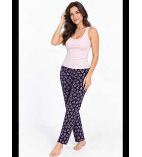 Night Kadın Trend Günlük Bluz Desenli Pijama Takımı