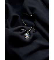 NobbyShop RENK DEĞİŞTİREN TAŞLI ALTIN RENGİ KOLYE, TAŞLI KOLYE