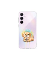 Samsung Galaxy A36 4G ile Uyumlu Splash Köpek Tasarımlı Şeffaf Silikon Kılıf