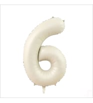 6 Yaş Rakam Krem Folyo Balon - 76 cm