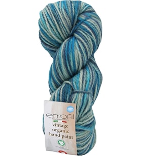 Organic Hand Paint Örgü İpi Mavi Göl%100 Yün 100g 123m (SE714)