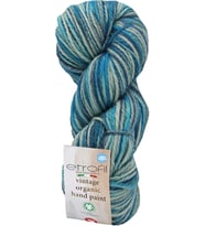 Organic Hand Paint Örgü İpi Mavi Göl%100 Yün 100g 123m (SE714)