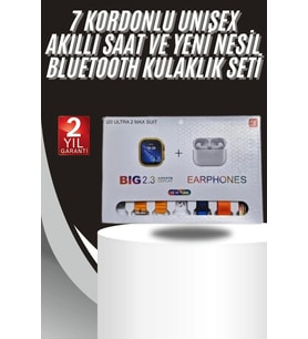 9 Ultra Akıllı Saat 49mm 2inç Ekran 7 Kordonlu ve Bluetooth Kulaklık
