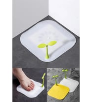 Beyaz Dekoratif Kare Koku Önleyici Lavabo Gider Kapatıcı Dekoratif Banyo Küvet Gider Tıkacı 13,3 cm