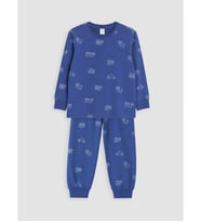 LCW Kids Mavi Baskılı Erkek Çocuk Pijama Takımı