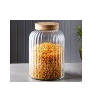 SIZDIRMAZ BAMBU KAPAKLI CAM KAVANOZ 4900ML