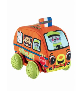 Peluş Okul Otobüsü Bebek Oyuncağı (Turuncu)