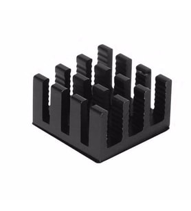 Aleminyum Soğutucu Blok 14x14x8mm x 1 adet (Siyah)