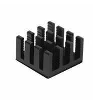 Aleminyum Soğutucu Blok 14x14x8mm x 1 adet (Siyah)
