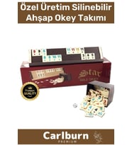 Premium Antibakteriyel Kir Tutmayan Çizilmeye Dayanıklı Silinebilir Gold Ahşap Ev Kafe Okey Takımı