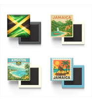 Buzdolap Magnetleri - Jamaika Kingston - Jamaica - 4'lü Set Magneti