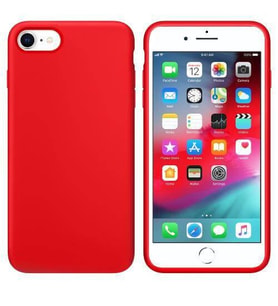 Apple iPhone SE 2020 İçi Kadife Silikon Kılıf Kırmızı