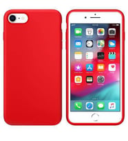 Apple iPhone SE 2020 İçi Kadife Silikon Kılıf Kırmızı