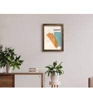 BK Home Doğal Masif Ahşap Çerçeveli Tablo 45x65cm-92