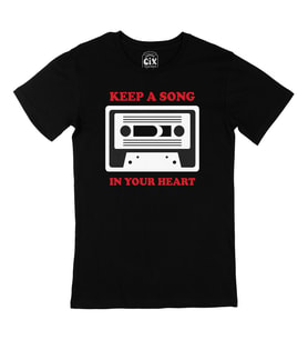 Keep A Song In Your Heart Siyah Tişört